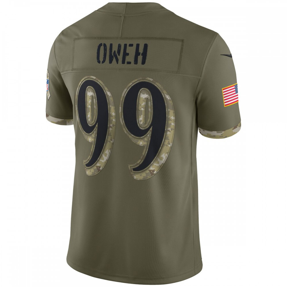 Odafe Oweh Baltimore Ravens Nike 2022 Salute To Service Limited Jersey - Olive-GridironStore
